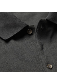 Мужская темно-серая футболка-поло от Bottega Veneta