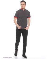 Мужская темно-серая футболка-поло от D.S