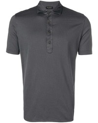 Мужская темно-серая футболка-поло от Dell'oglio