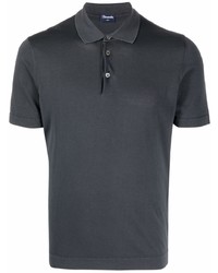 Мужская темно-серая футболка-поло от Drumohr