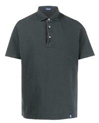 Мужская темно-серая футболка-поло от Drumohr
