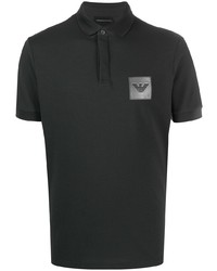 Мужская темно-серая футболка-поло от Emporio Armani