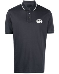 Мужская темно-серая футболка-поло от Emporio Armani
