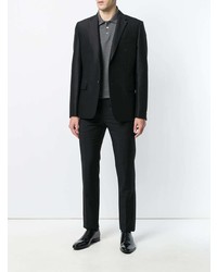 Мужская темно-серая футболка-поло от Saint Laurent