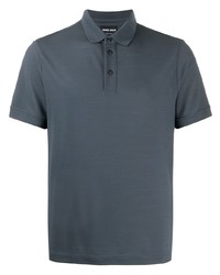 Мужская темно-серая футболка-поло от Giorgio Armani