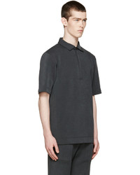 Мужская темно-серая футболка-поло от Fendi