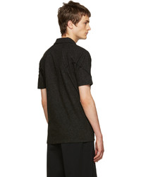 Мужская темно-серая футболка-поло от Yang Li