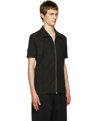 Мужская темно-серая футболка-поло от Yang Li