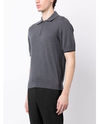 Мужская темно-серая футболка-поло от N.Peal