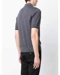 Мужская темно-серая футболка-поло от N.Peal