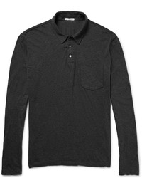 Мужская темно-серая футболка-поло от James Perse