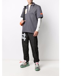 Мужская темно-серая футболка-поло от Heron Preston