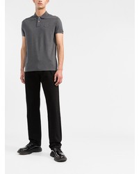 Мужская темно-серая футболка-поло от Moncler