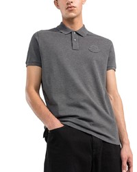 Мужская темно-серая футболка-поло от Moncler
