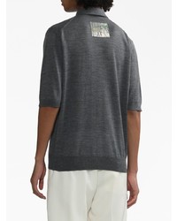 Мужская темно-серая футболка-поло от Raf Simons