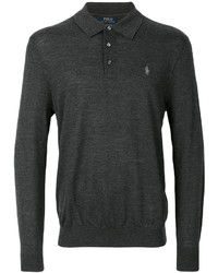 Мужская темно-серая футболка-поло от Polo Ralph Lauren