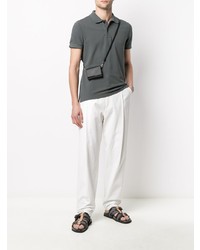 Мужская темно-серая футболка-поло от Tom Ford