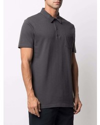 Мужская темно-серая футболка-поло от Sunspel
