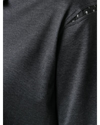 Мужская темно-серая футболка-поло от Alexander McQueen