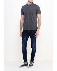 Мужская темно-серая футболка-поло от Tom Tailor