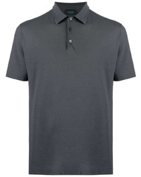 Мужская темно-серая футболка-поло от Zanone