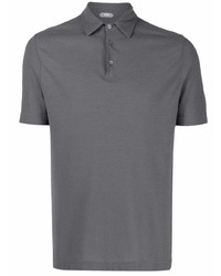 Мужская темно-серая футболка-поло от Zanone