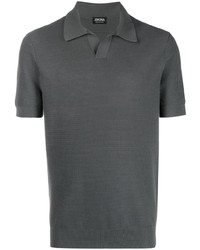 Мужская темно-серая футболка-поло от Zegna
