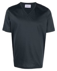 Мужская темно-серая футболка с v-образным вырезом от D4.0