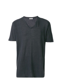 Мужская темно-серая футболка с v-образным вырезом от Etro