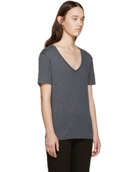 Женская темно-серая футболка с v-образным вырезом от Rag & Bone