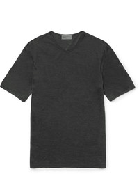 Мужская темно-серая футболка с v-образным вырезом от Kilgour