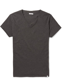Мужская темно-серая футболка с v-образным вырезом от Orlebar Brown
