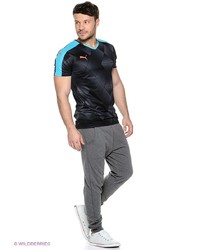 Мужская темно-серая футболка с v-образным вырезом от Puma