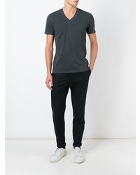 Мужская темно-серая футболка с v-образным вырезом от James Perse