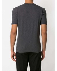 Мужская темно-серая футболка с v-образным вырезом от Dolce & Gabbana