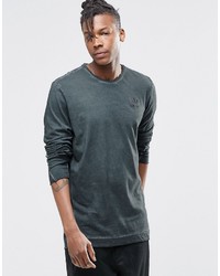 Мужская темно-серая футболка с длинным рукавом от adidas