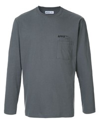 Мужская темно-серая футболка с длинным рукавом от AFFIX