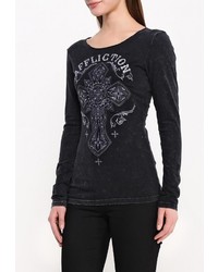 Женская темно-серая футболка с длинным рукавом от Affliction