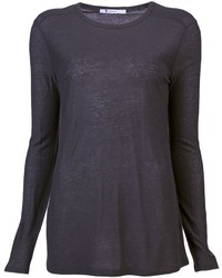 Женская темно-серая футболка с длинным рукавом от Alexander Wang