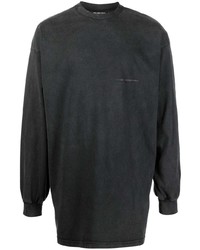Мужская темно-серая футболка с длинным рукавом от Balenciaga