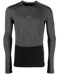 Мужская темно-серая футболка с длинным рукавом от Icebreaker