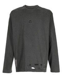Мужская темно-серая футболка с длинным рукавом от Izzue
