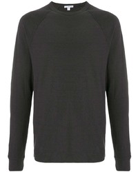 Мужская темно-серая футболка с длинным рукавом от James Perse