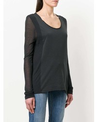 Женская темно-серая футболка с длинным рукавом от Kristensen Du Nord