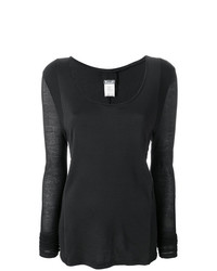 Женская темно-серая футболка с длинным рукавом от Kristensen Du Nord