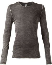 Мужская темно-серая футболка с длинным рукавом от Label Under Construction