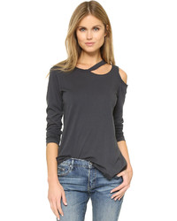 Женская темно-серая футболка с длинным рукавом от LnA