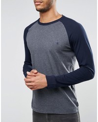Мужская темно-серая футболка с длинным рукавом от French Connection