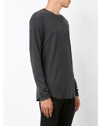 Мужская темно-серая футболка с длинным рукавом от 321