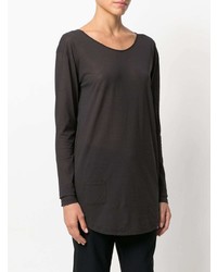 Женская темно-серая футболка с длинным рукавом от Humanoid